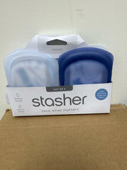 STASHER Clear Deep Ocean Pocket Bowl 2 CT