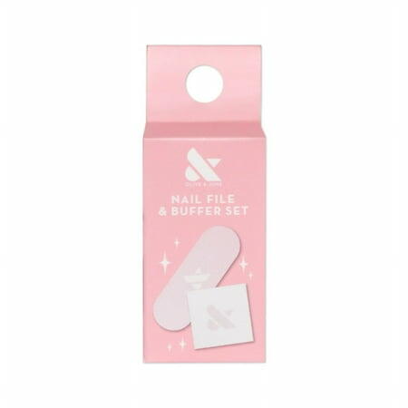 Olive & June Mini File & Buffer Pack 2 Count Nail Buffer Nail Cutter