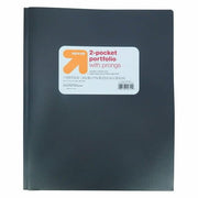 Plastic Folder 2 Pocket Portfolio Black Set of 6 - Letter Size