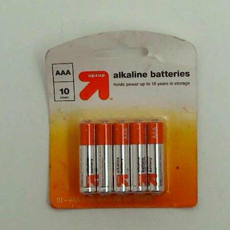 BestBy09/25 up&up AAA Alkaline Batteries 1.5V 10pk High Drain Devices