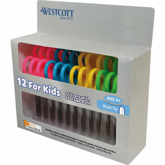 [Like New] Westcott Kids School Pack Scissors 5" Blunt Assorted Colors 12 Pack