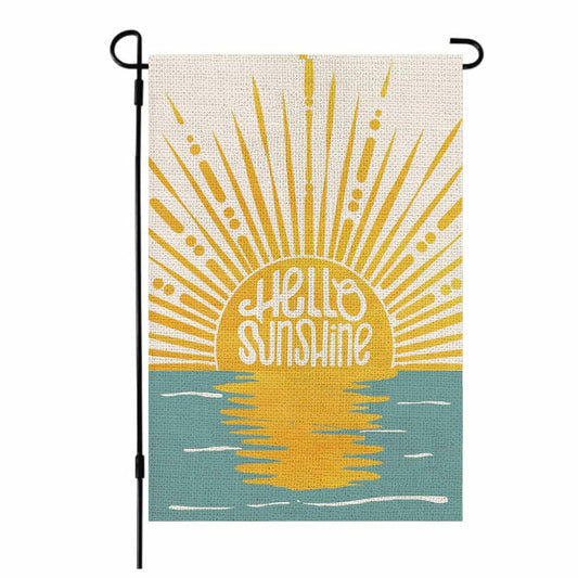 QQPPOLIU Summer Garden Flag Double Sided Linen Fabric 12x18 Inch Outdoor