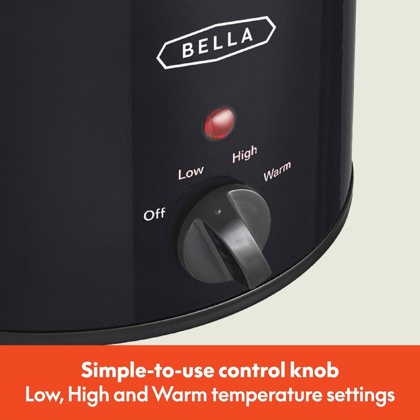 [Like New] bella Electric Slow Cooker 1.5 Qt Portable Mini Rice Cooker Black