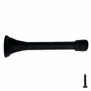 Design House Spring Door Stop Wall Protector Rubber Tip Matte Black 10-Pack