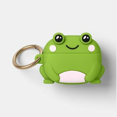 Apple AirPods Pro Case heyday™ Frog Silicone Green with Carabiner