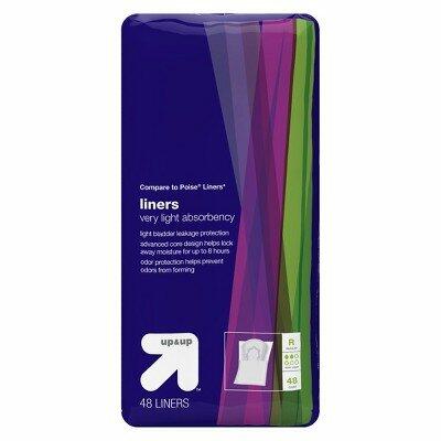 [Like New] Up&Up Light Absorbency Incontinence Liners 48ct Multi-Colored