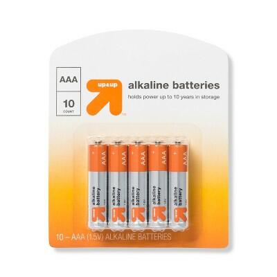 BestBy09/25 up&up AAA Alkaline Batteries 1.5V 10pk High Drain Devices