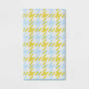 [Like New] Room Essentials Waffle Houndstooth Hand Towel Green/Blue Pack of 12
