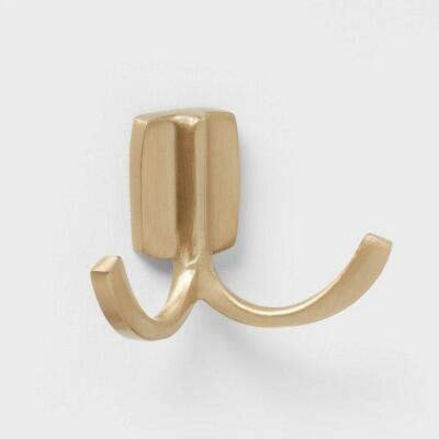Brightroom Modern Octopus Double Hook Cast Aluminum Gold 2 Hooks