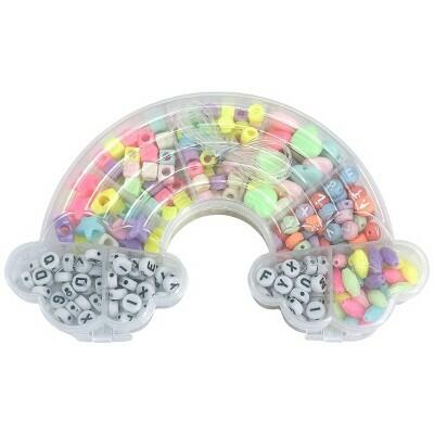 Rainbow Bead Kit - Assorted Colors for Bracelet Making & DIY Crafts