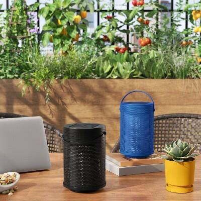 Room Essentials Mesh Solar Rechargeable USB LED Outdoor Lantern Black