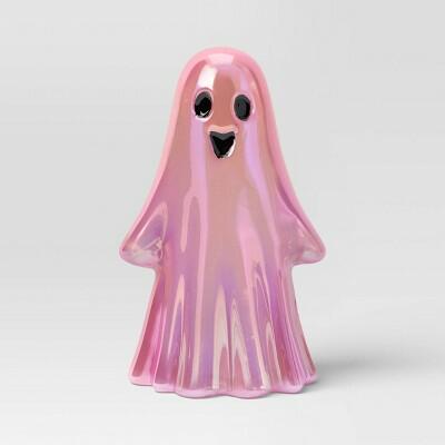Hyde and EEK! Boutique Iridescent Glass Ghost Sculpture Pink CRISTAL