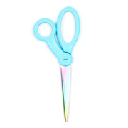 Yoobi 8" Comfort Grip Stainless Steel Scissors Light Blue Handle