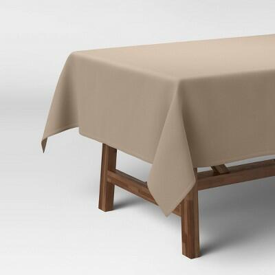 [Like New] Threshold Solid Tablecloth 84x60 Natural Cotton Recycled Polyester