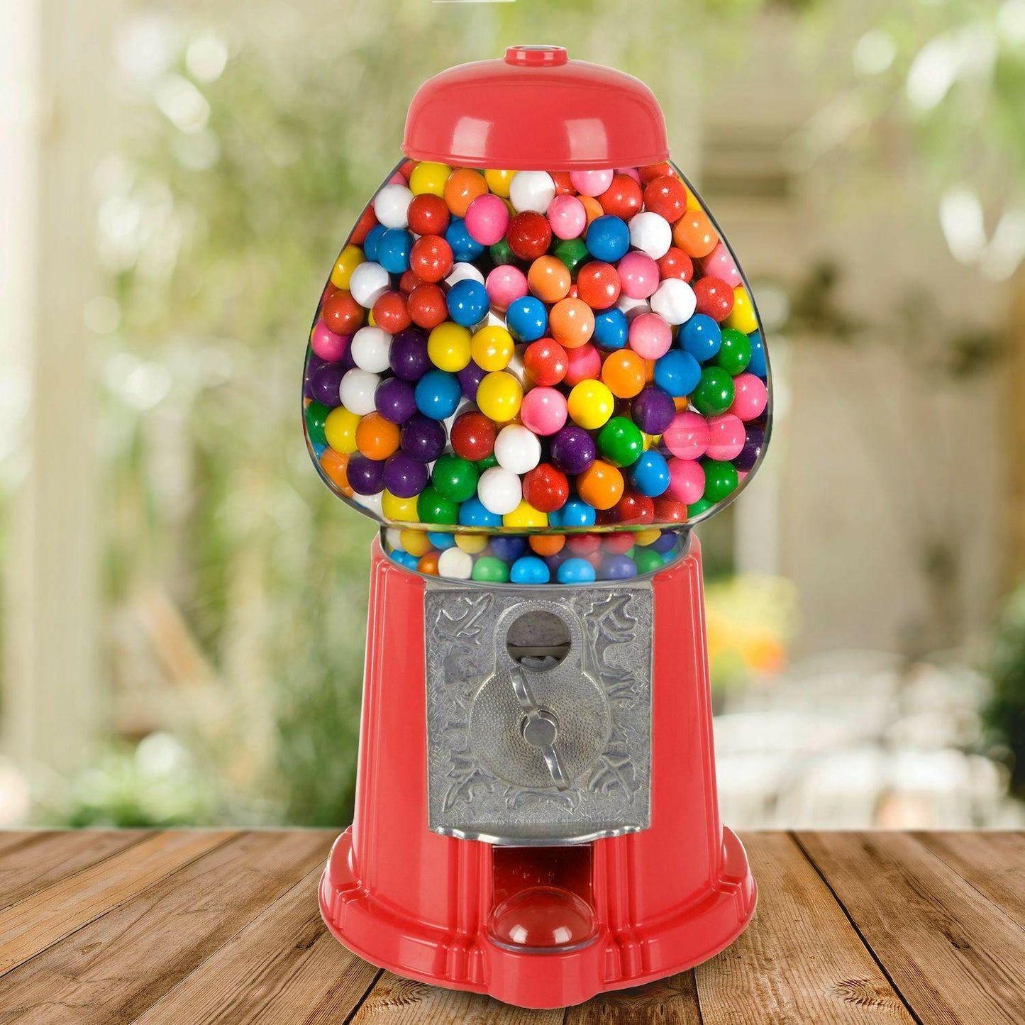 Great Northern Popcorn Toy Planet Gumball Bank M61 Machine Green