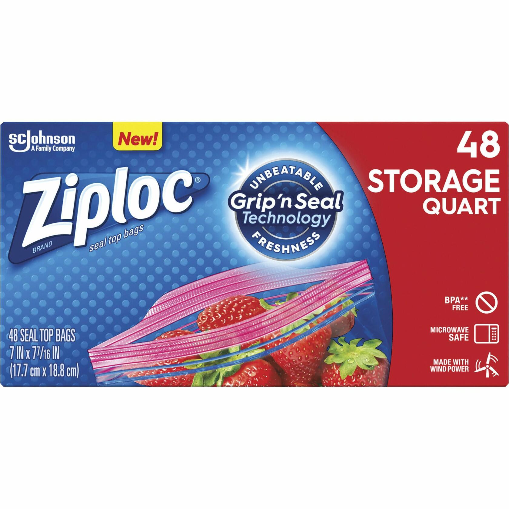 Ziploc Double Zipper Storage Bags DRACB003103CT Clear 0.6 lbs Pack