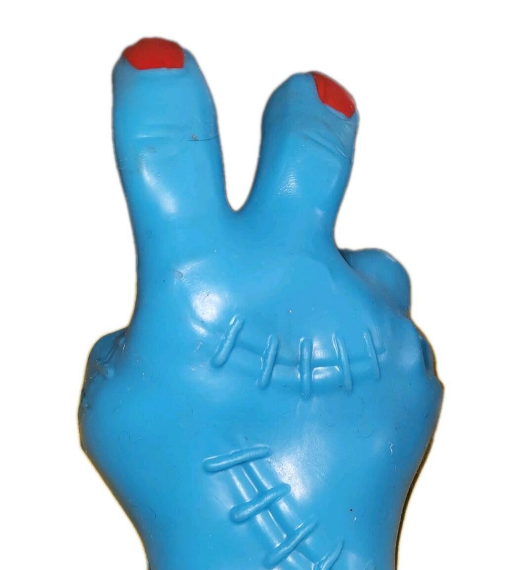Halloween Zombie Monster Hand Stretchy Squeezy Toy Stress Reliever Blue 8"