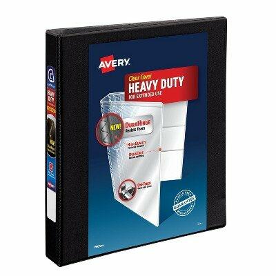 [Like_new] Avery Heavy Duty 3-Ring Binder 1" Black Durable Office Supply