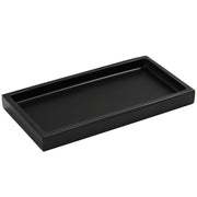 Luxspire Bathroom Vanity Tray Resin Organizer 8x4in Matte Black Mini