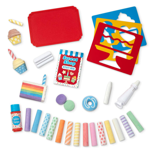 Melissa & Doug Sweet Shop Multi-Colored Chalk and Holders Play Set 33pc