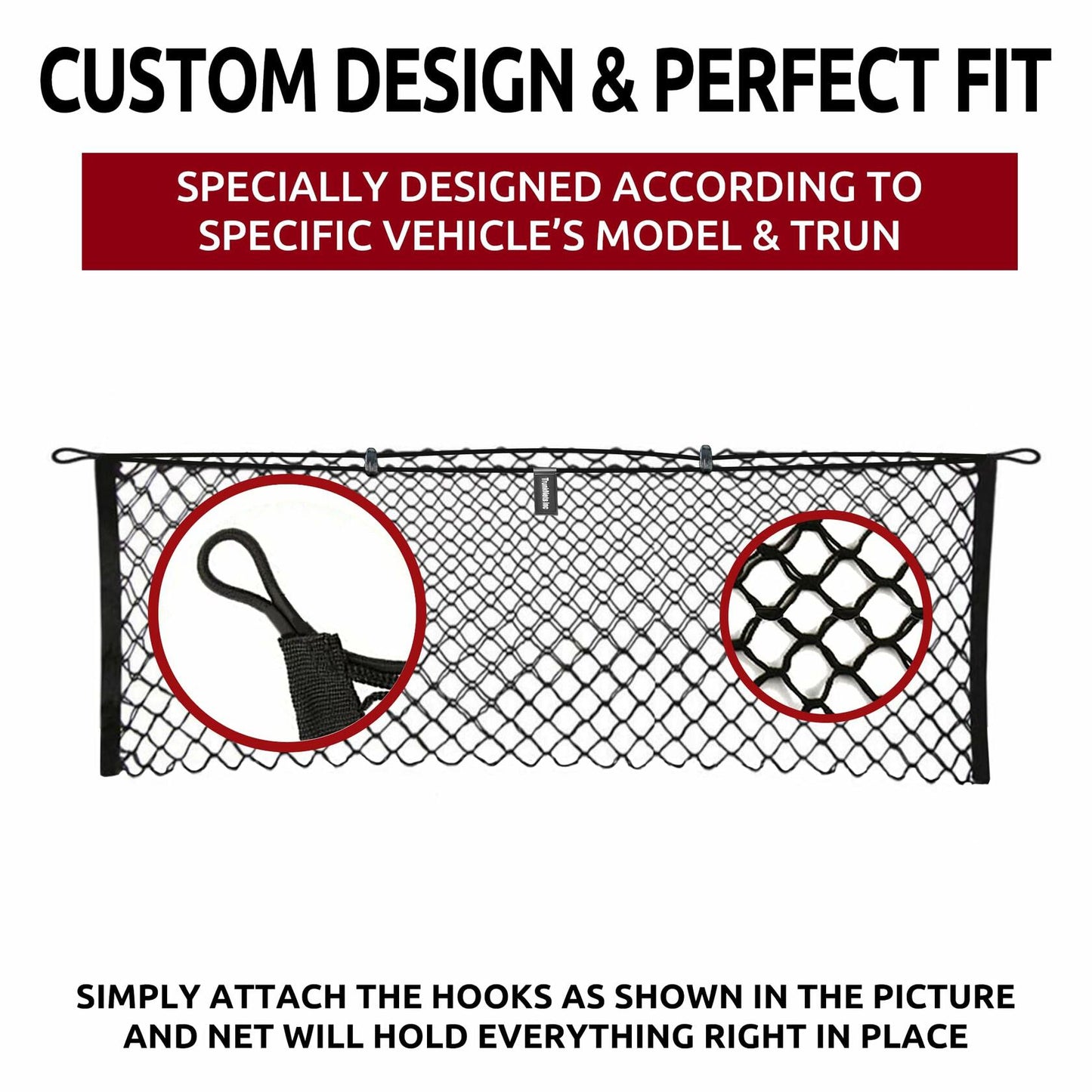 Envelope Automotive Elastic Trunk Mesh Cargo Net for Volvo S60 2019-2025