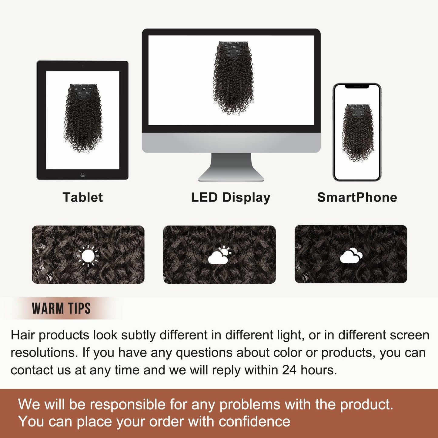 [Like New] FLUFYMOOZ 4PC 100% Protein Silk Hair Extensions 20in Curly Dark Chocolate Brown