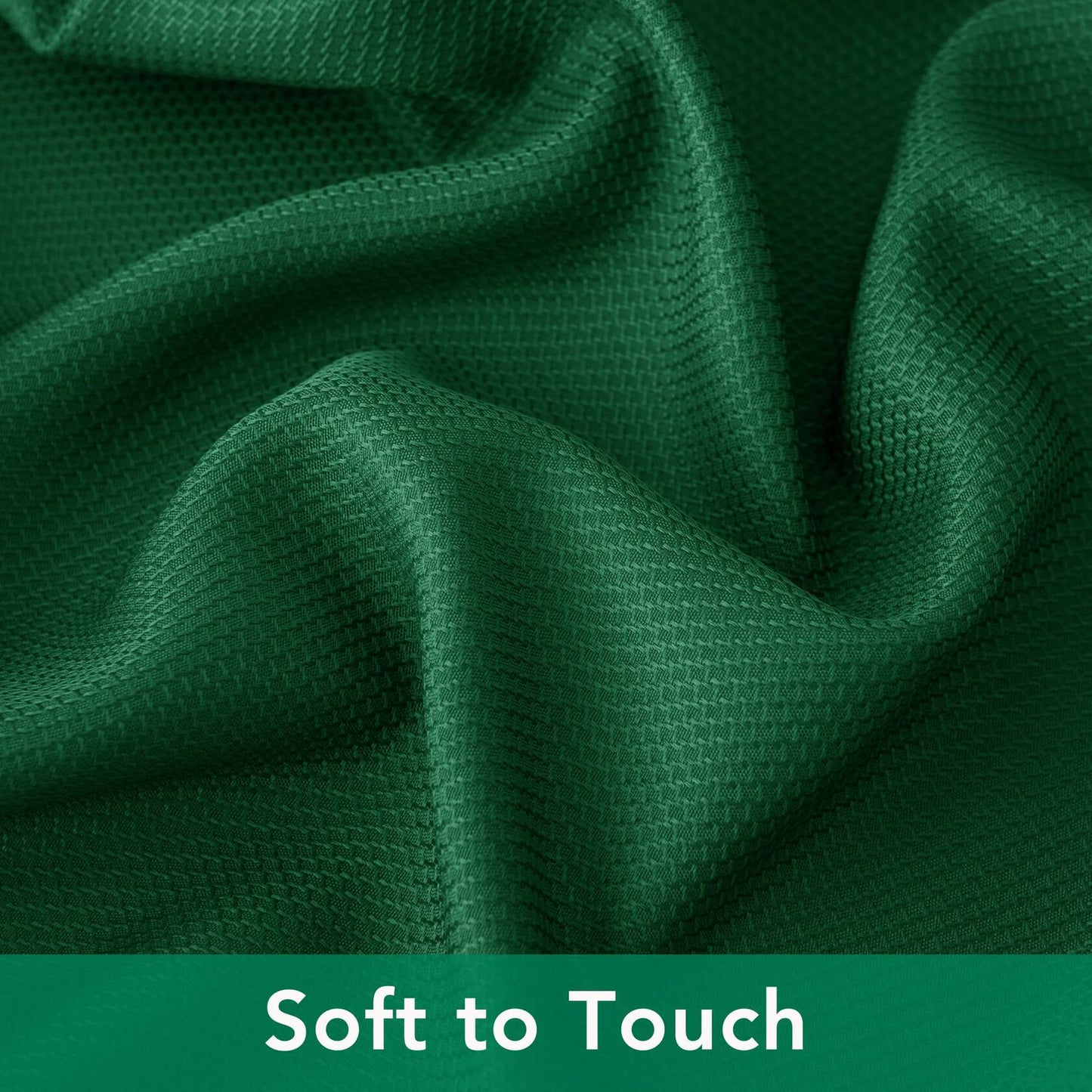 Biscaynebay 6 Pack 60" Hunter Green Textured Round Tablecloths Water Resistant