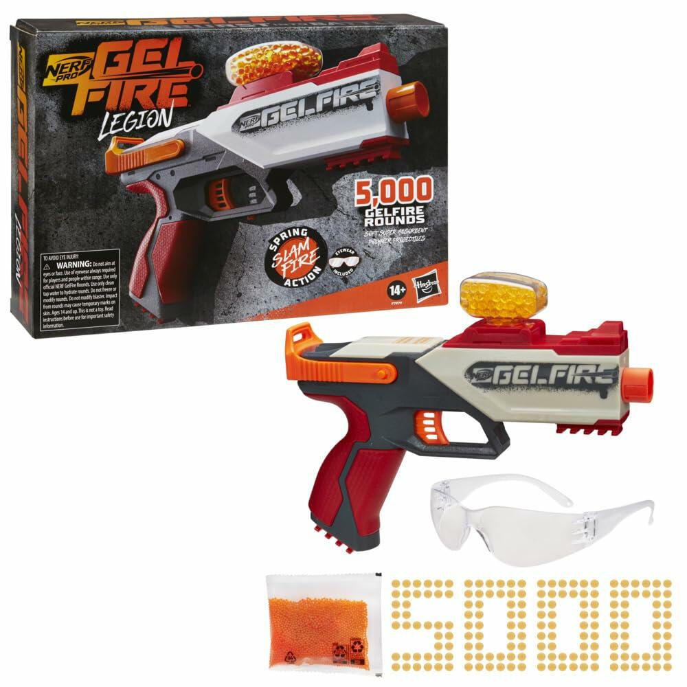 Nerf Pro Gelfire Legion Spring Action Blaster 5000 Rounds 130 Hopper Eyewear