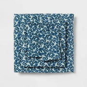 Room Essentials Microfiber Sheet Set Blue Micro Floral Full Size