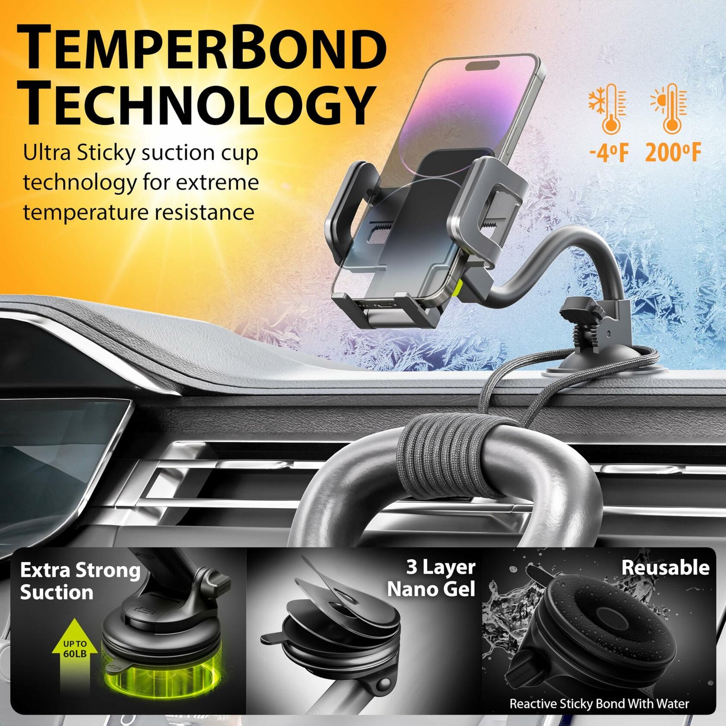 [Like_new] Bracketron TripGrip Window & Vent Mount GPS Car Holder with Vent Clip Black