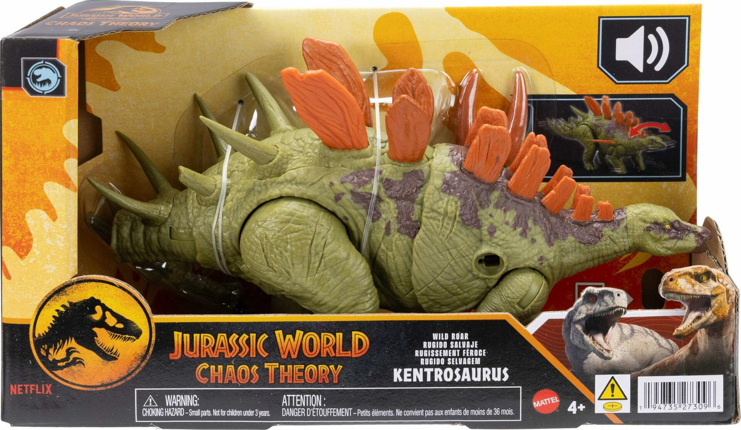 Mattel Jurassic World Dinosaur Toy with Roar Sound & Attack Action Wild Roar