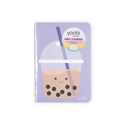 Yoobi Kawaii Mini Journal 3.5x5 Purple Boba Tea