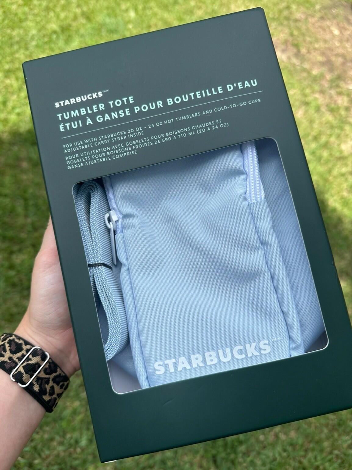 Starbucks Spring 2025 Tumbler Tote Bag Adjustable Strap Powder Blue