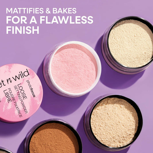 wet n wild Photo Focus Loose Baking Setting Powder Highlighter 0.7oz Translucent