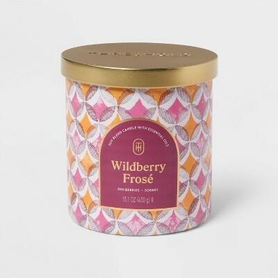 Threshold™ 2-Wick Jar Candle Wildberry Frosé Pink 15.1oz