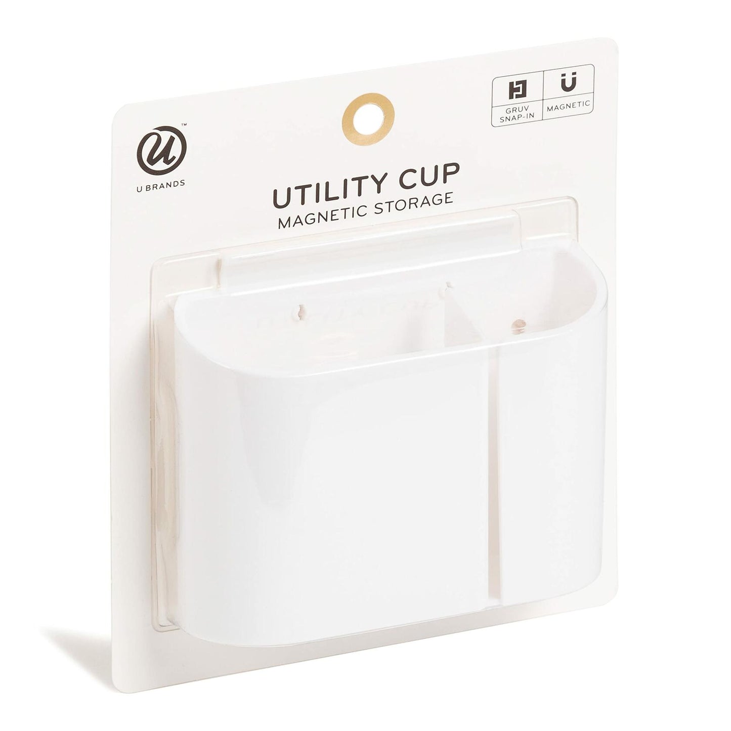 [Like_new] U Brands Gruv Magnetic Utility Cup White 3.25x4.25 Utility Cup