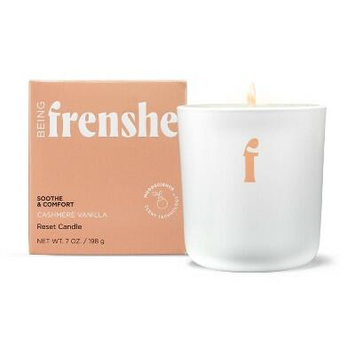 Being Frenshe Coconut & Soy Wax Reset Candle Essential Oils Cashmere Vanilla 7oz