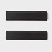 Brightroom 2pk Heavy Duty Wall Mounted Garage Storage Rails Black Steel