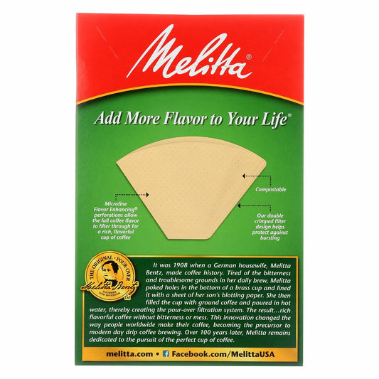 Melitta #4 Cone Coffee Filters Unbleached Natural Brown 100 Count