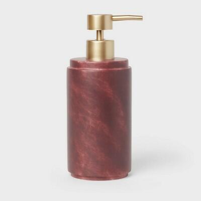 Threshold Luxe Faux Marble Soap Pump Wine Red Resin