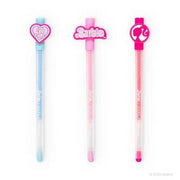 Yoobi Barbie Gel Pens 3pk Light Blue Light Pink Neon Pink Ink Charms