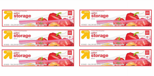 Up & Up Gallon Storage Bags Red 240ct (6 Packs of 40ct)
