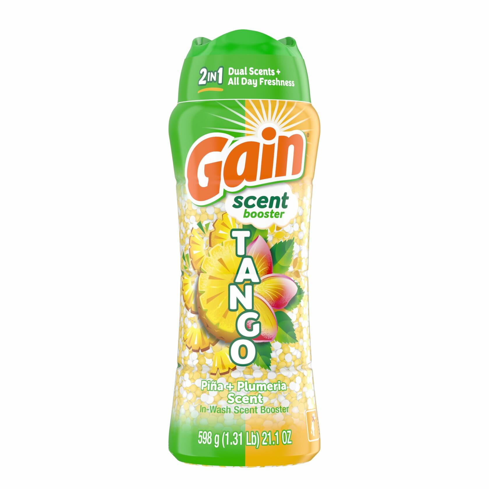 Gain Tango 2-in-1 Laundry Scent Booster Beads Piña Plumeria Scent 21.1oz