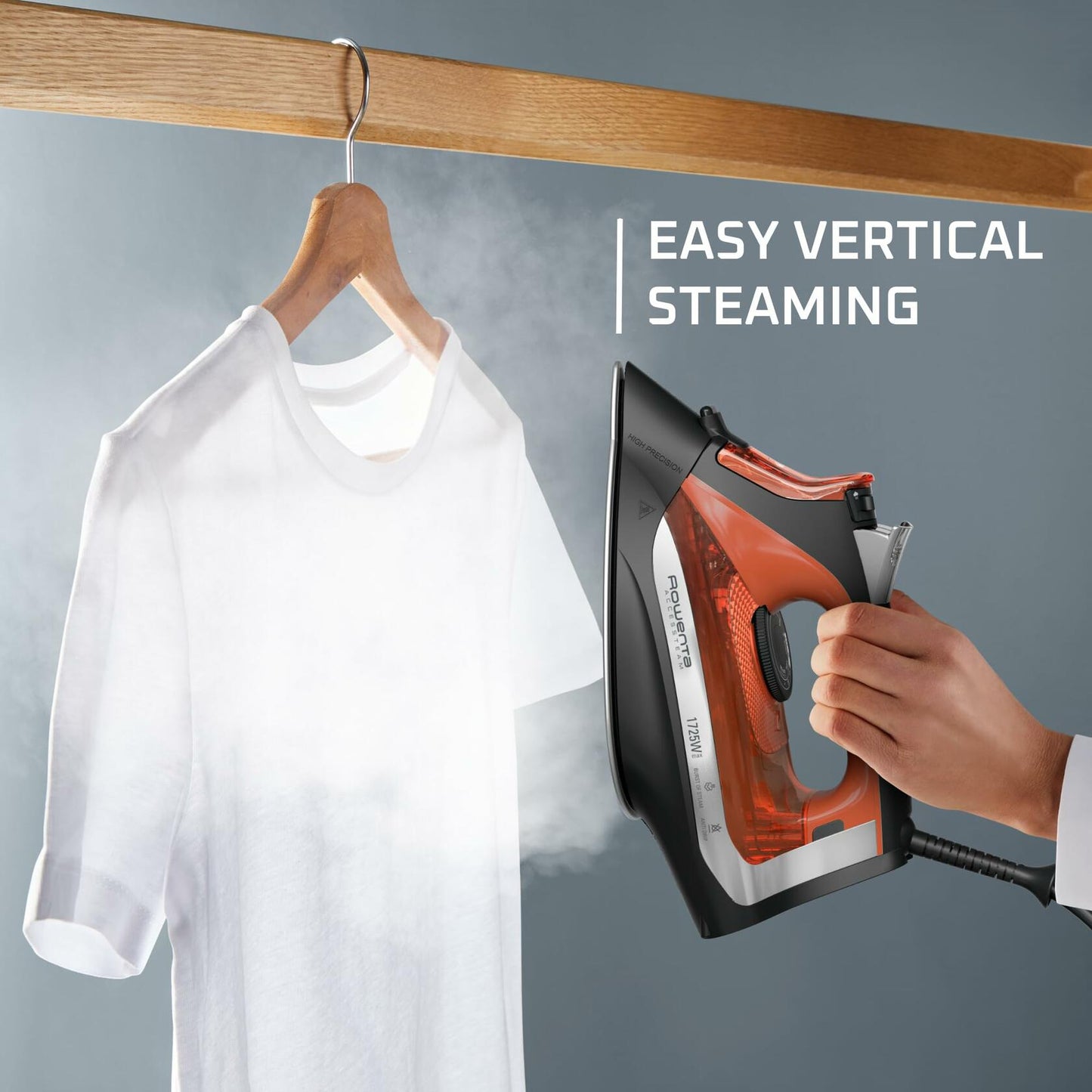 [Like New] Rowenta DW2360 Clothes Steamer Stainless Steel Soleplate 1700W Black