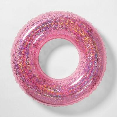 Sun Squad 36" Inflatable Glitter Swim Tube Pink