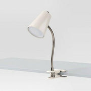 Room Essentials Clip Table Lamp White with LED Light Bulb Included