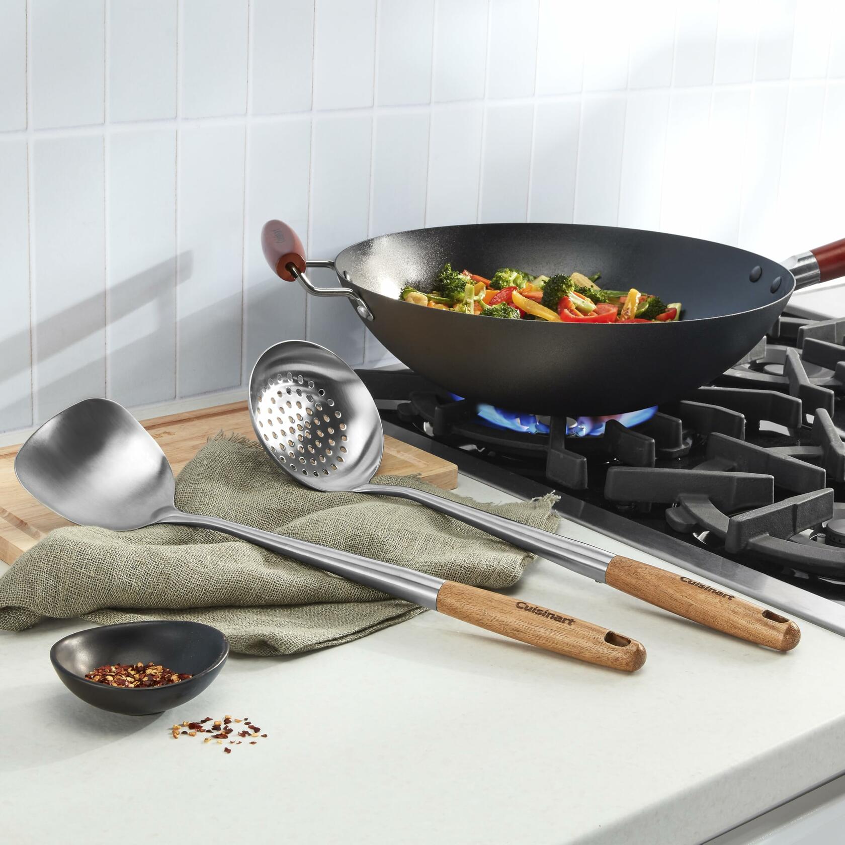 Cuisinart Set of 2 Wok Tools (Turner, Skimmer)