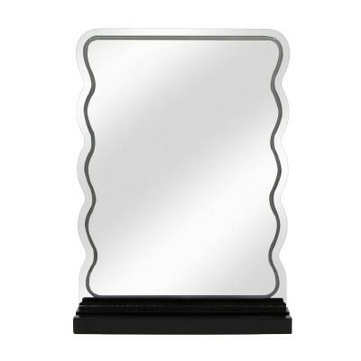 [Like New] View Wavy LED Plug In Vanity Mirror with Phone Holder