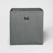 Room Essentials Fabric Cube Storage Bin Gray 11 Inch