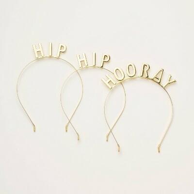 kate spade new york x Target Hip Hip Hooray Party Headband Pack 3pk Gold